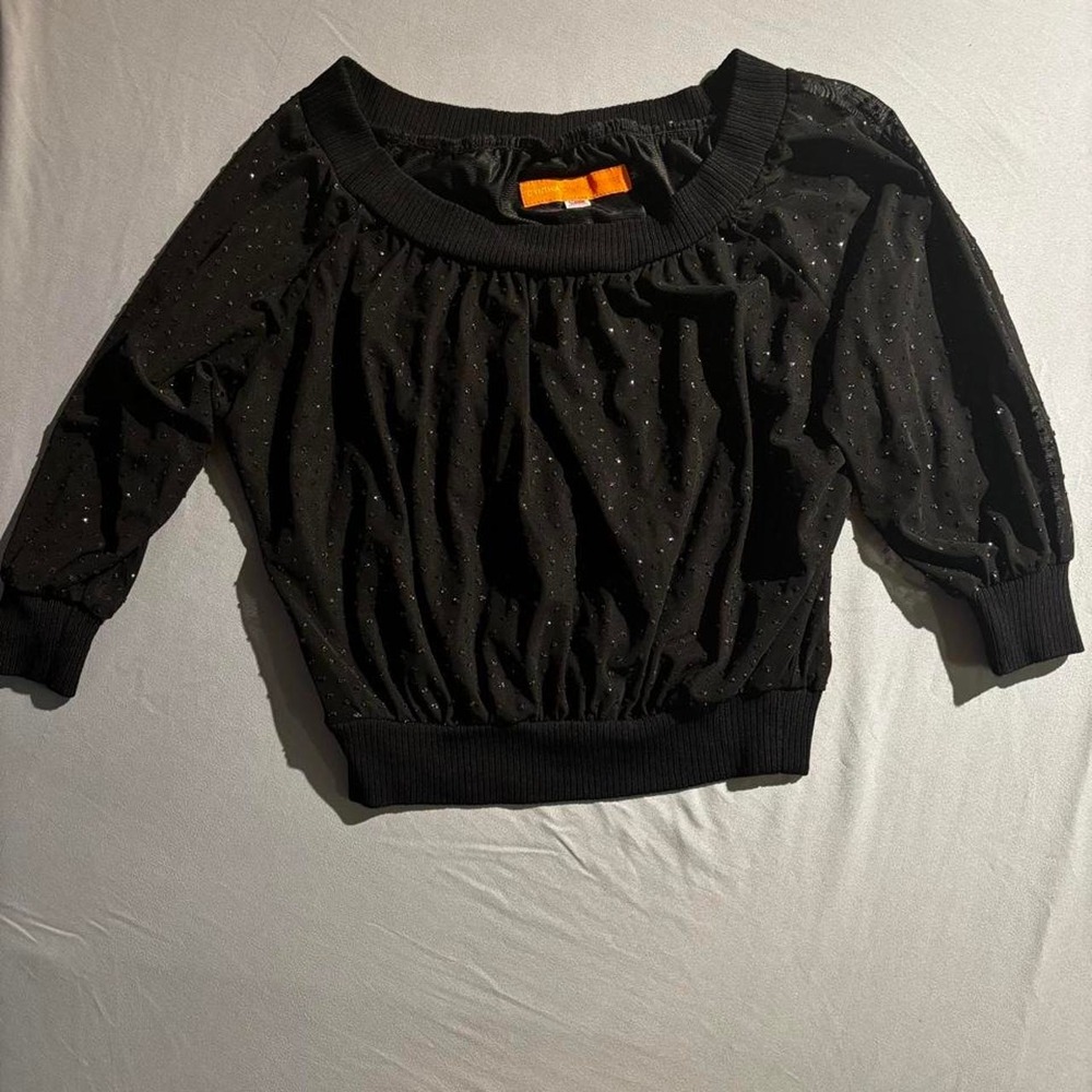 Cynthia Steffe black off the shoulder blouse sexy fun cute
